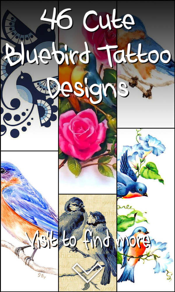 46 Cute Bluebird Tattoo Designs