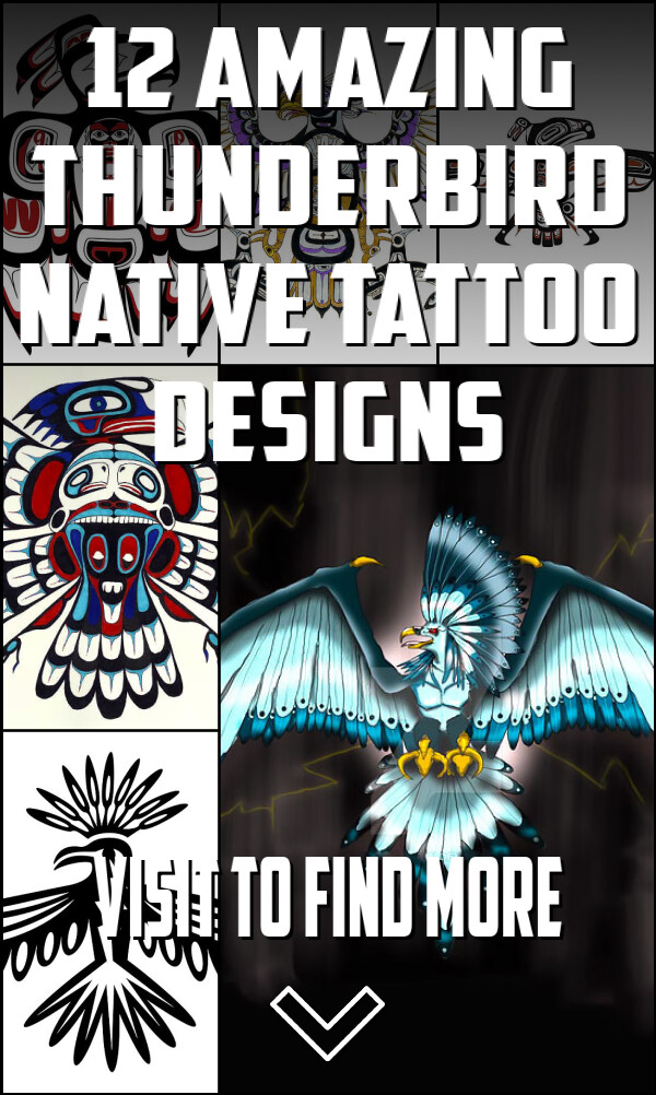 12 Amazing Thunderbird Native Tattoo Designs