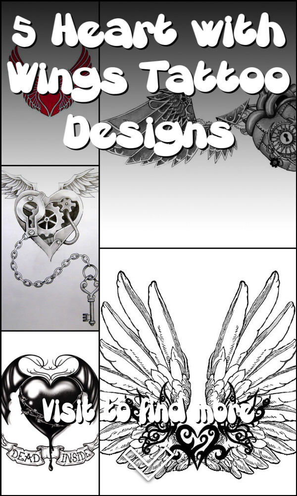 5 Heart with Wings Tattoo Designs