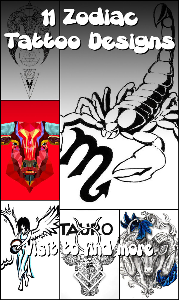 11 Zodiac Tattoo Designs