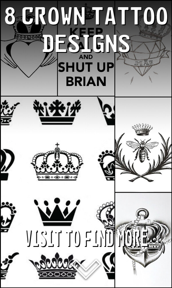 8 Crown Tattoo Designs
