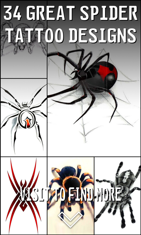 34 Great Spider Tattoo Designs