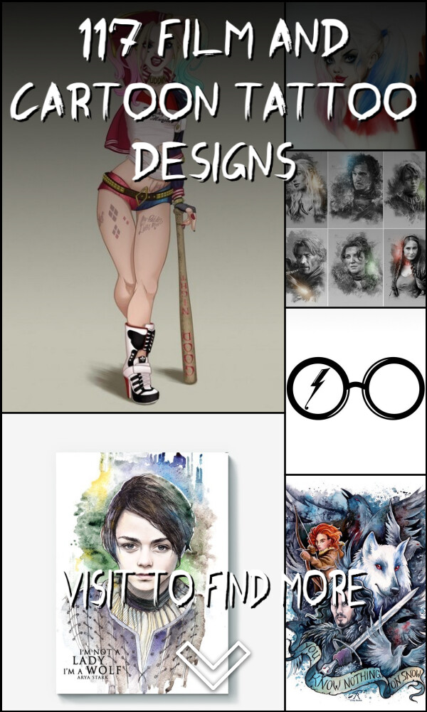 117 Film and Cartoon Tattoo Designs