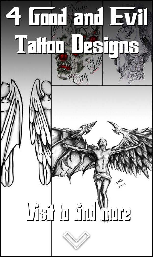 4 Good and Evil Tattoo Designs