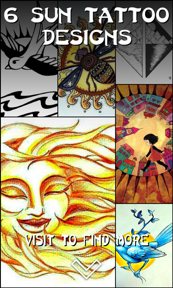 6 Sun Tattoo Designs