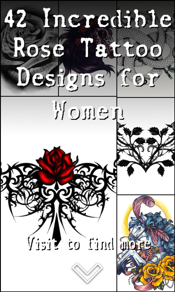 42 Incredible Rose Tattoo Designs for Women