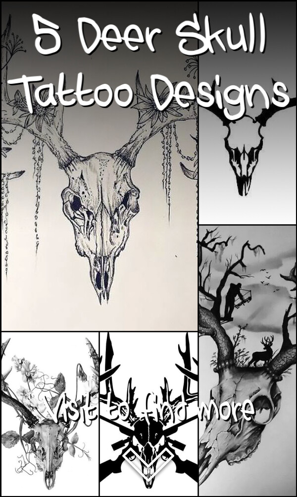 5 Deer Skull Tattoo Designs