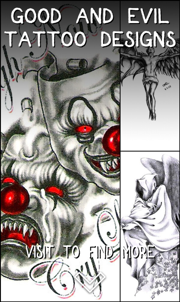 4 Good and Evil Tattoo Designs