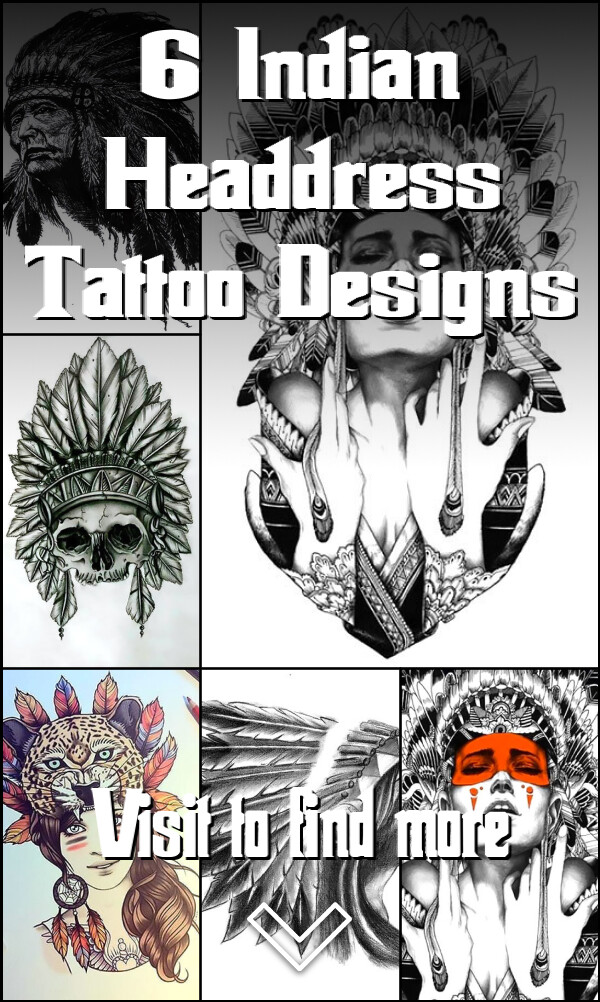6 Indian Headdress Tattoo Designs