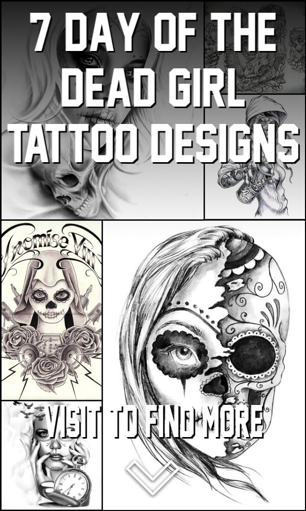 7 Day of the Dead Girl Tattoo Designs