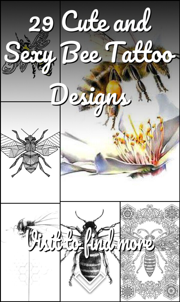 29 Cute and Sexy Bee Tattoo Designs