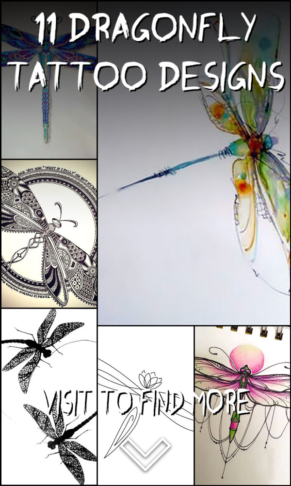 11 Dragonfly Tattoo Designs