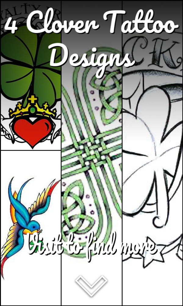 4 Clover Tattoo Designs