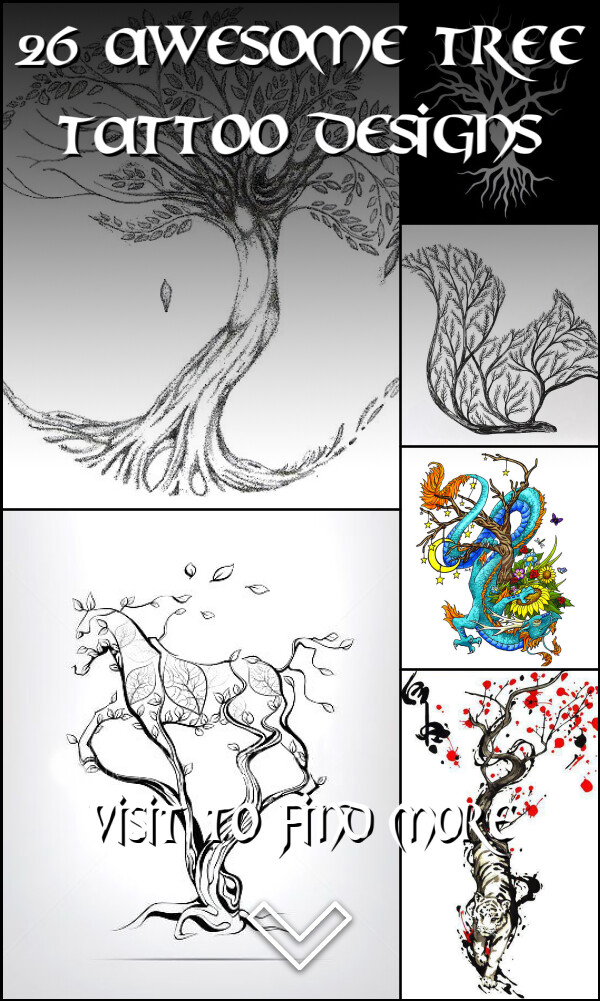 26 Awesome Tree Tattoo Designs