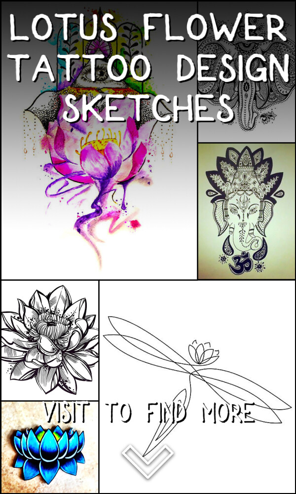 15 Lotus Flower Tattoo Design Sketches