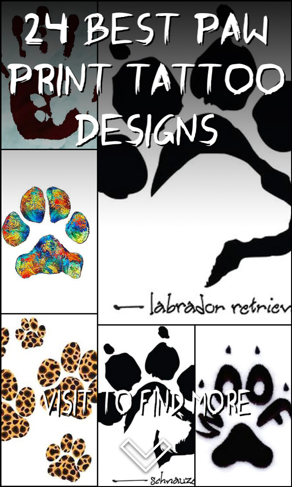 24 Best Paw Print Tattoo Designs