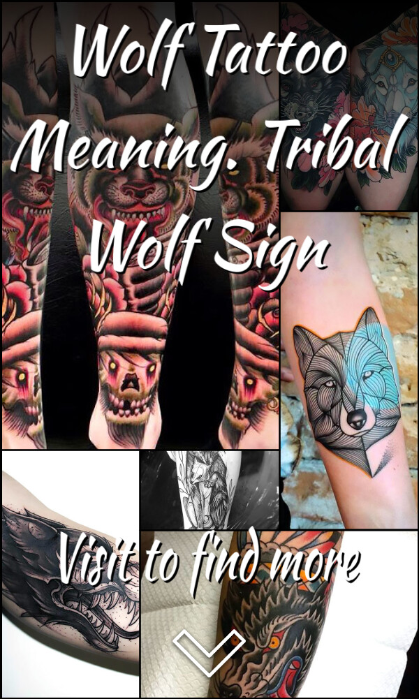 Wolf Tattoo Meaning. Tribal Wolf Sign