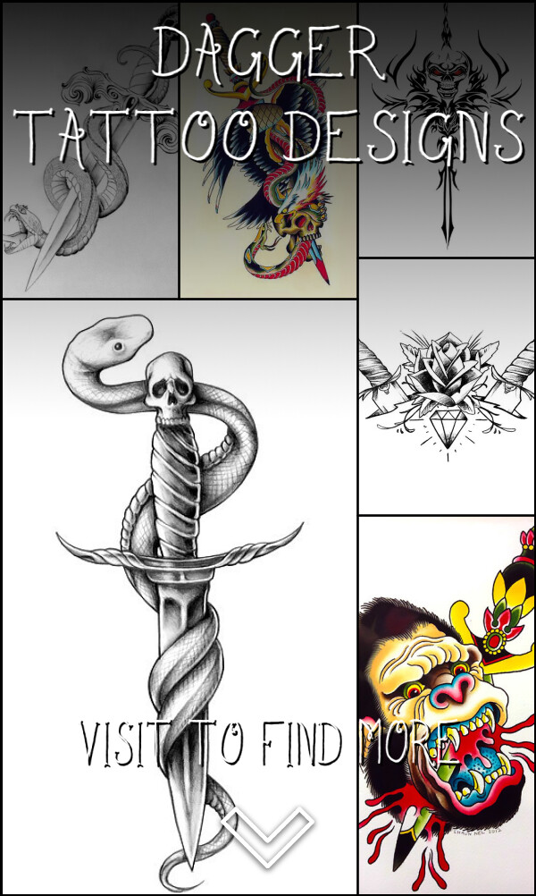 16 Dagger Tattoo Designs