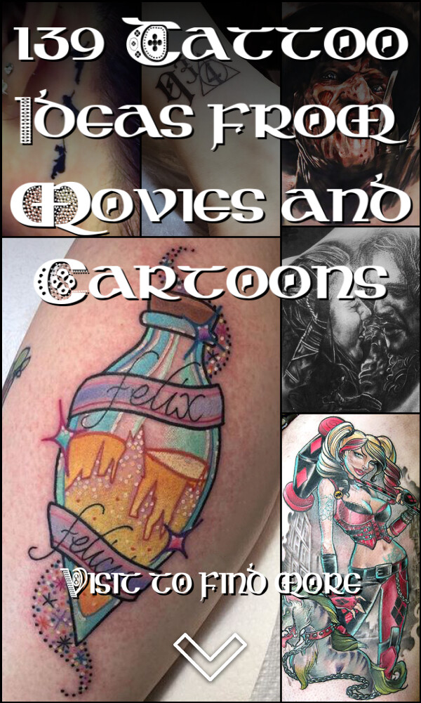 139 Tattoo Ideas from Movies and Cartoons