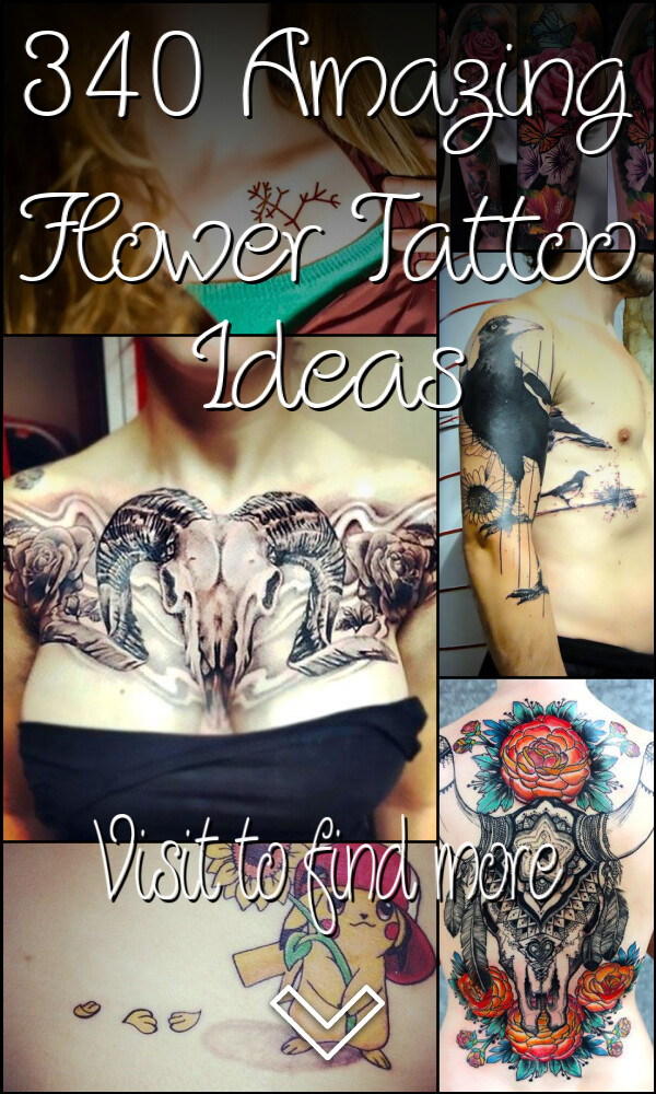 340 Amazing Flower Tattoo Ideas