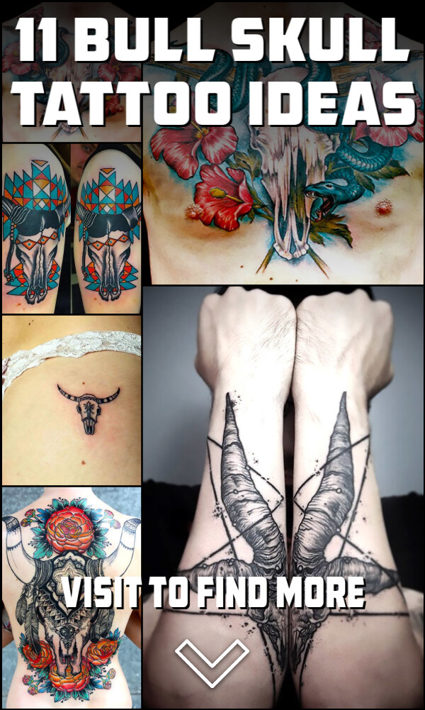 11 Bull Skull Tattoo Ideas