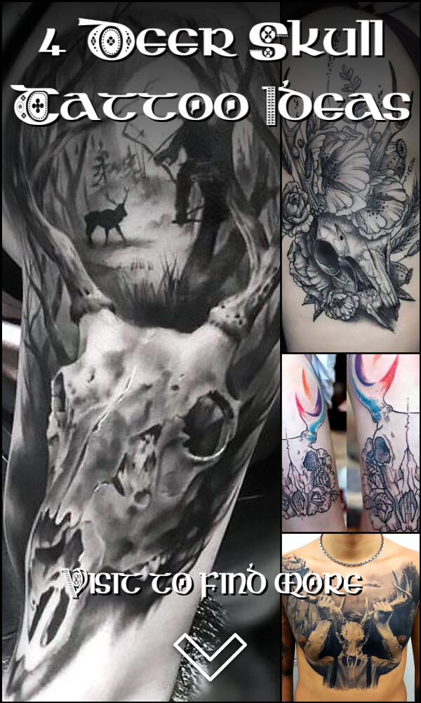 4 Deer Skull Tattoo Ideas