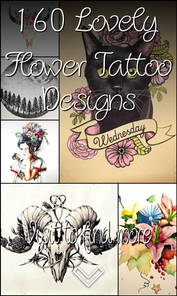 160 Lovely Flower Tattoo Designs