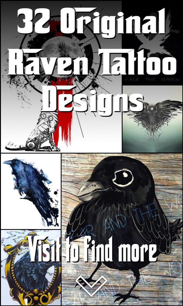 32 Original Raven Tattoo Designs