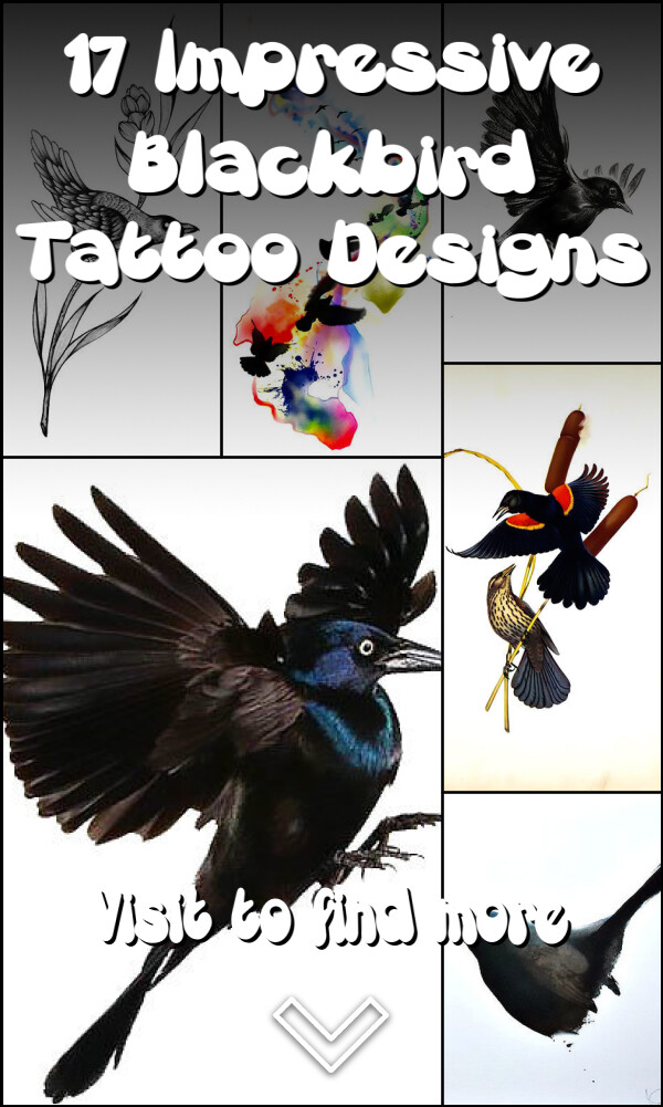 17 Impressive Blackbird Tattoo Designs
