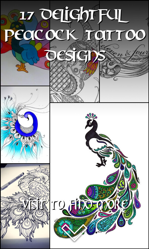 17 Delightful Peacock Tattoo Designs