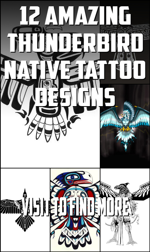 12 Amazing Thunderbird Native Tattoo Designs