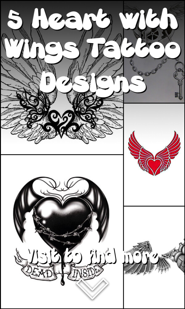 5 Heart with Wings Tattoo Designs