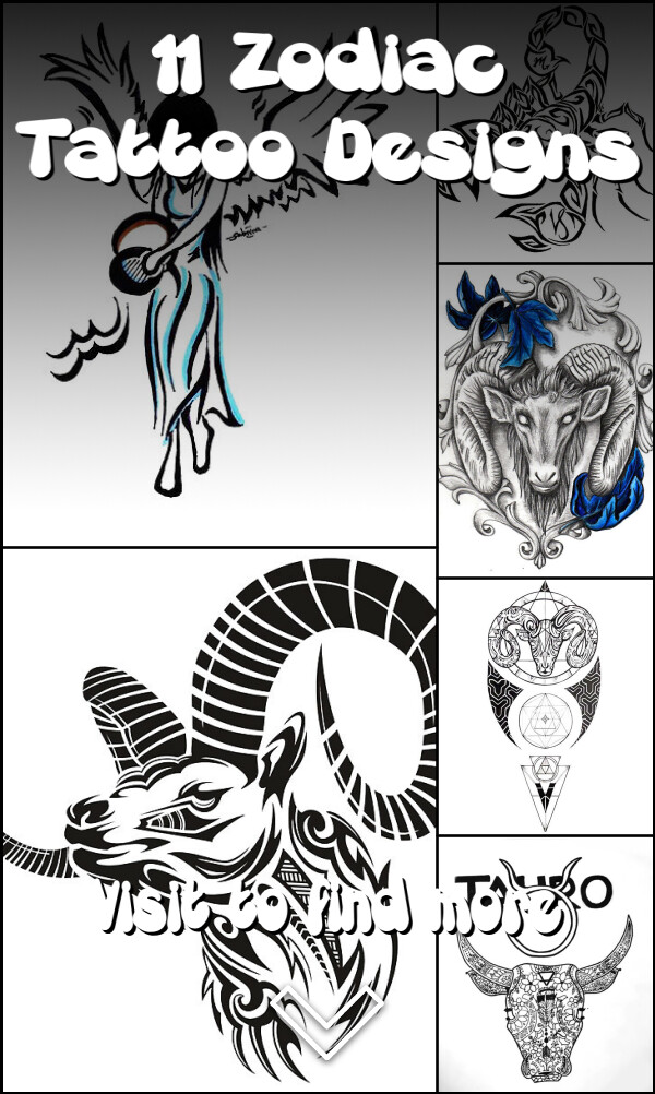 11 Zodiac Tattoo Designs