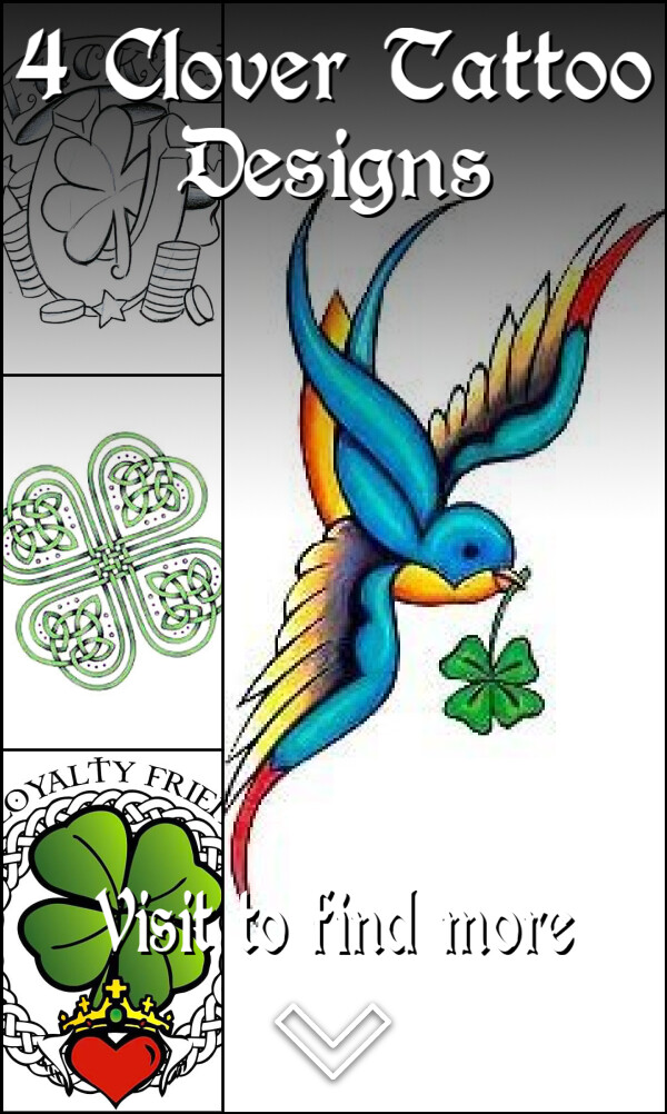4 Clover Tattoo Designs
