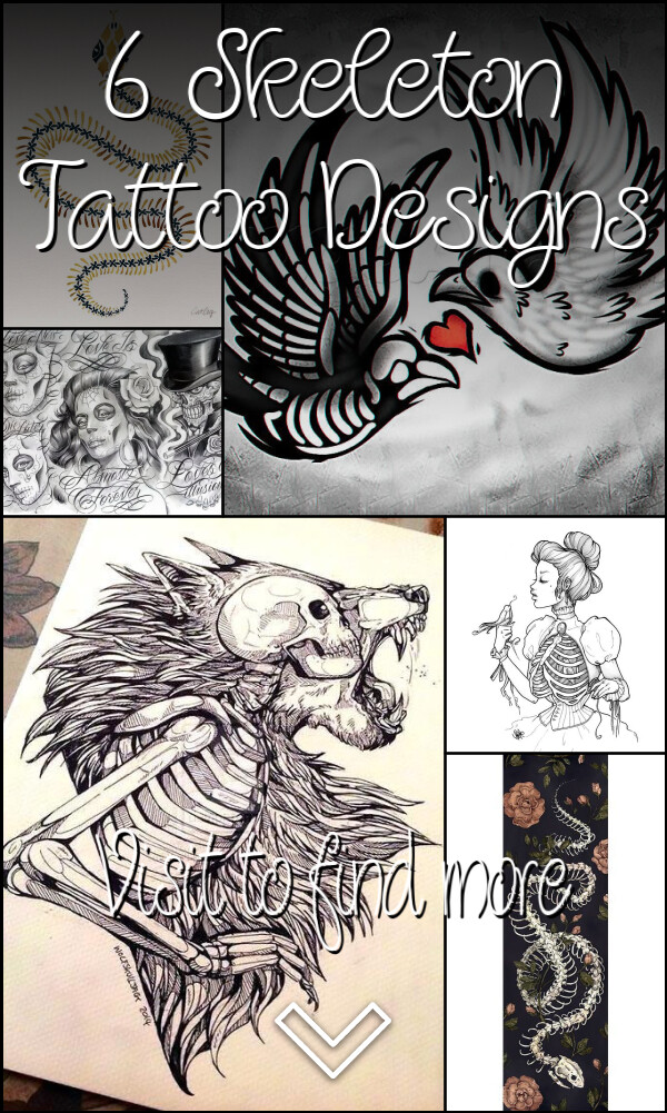 6 Skeleton Tattoo Designs