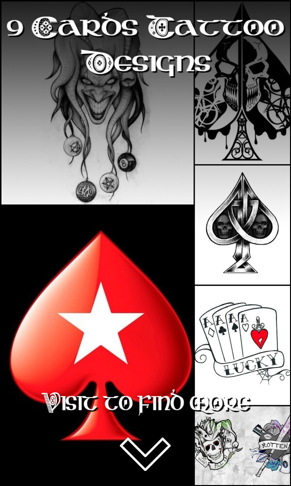 9 Cards Tattoo Designs