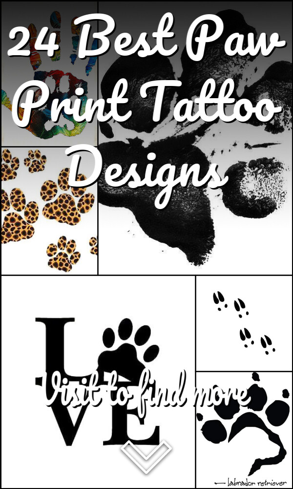 24 Best Paw Print Tattoo Designs