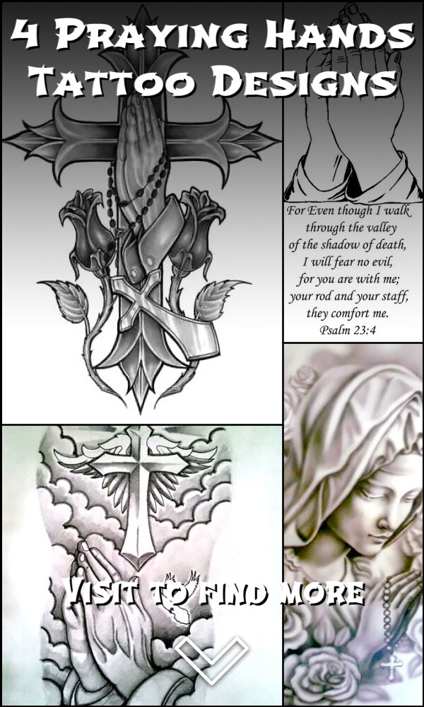 4 Praying Hands Tattoo Designs