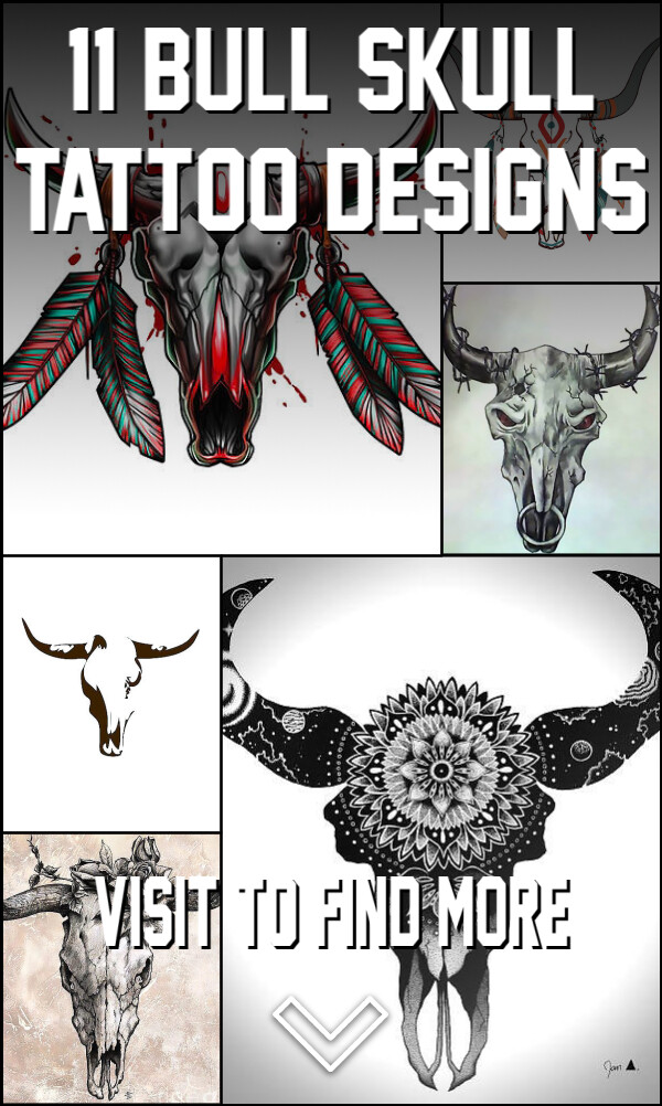 11 Bull Skull Tattoo Designs