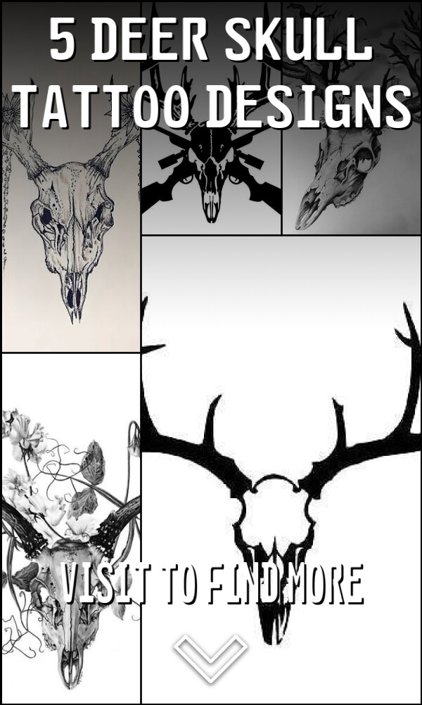 5 Deer Skull Tattoo Designs