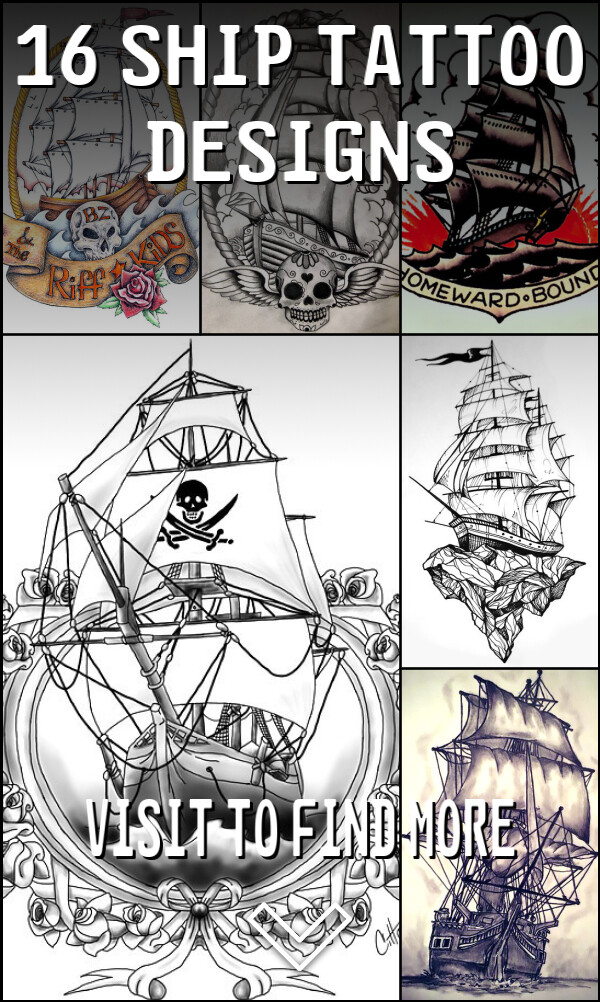 16 Ship Tattoo Designs