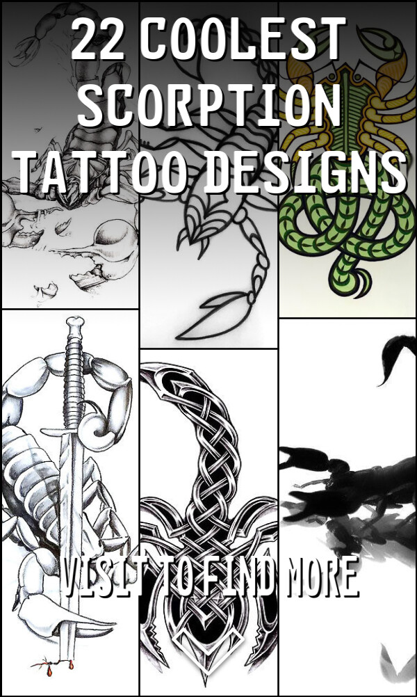 22 Coolest Scorption Tattoo Designs