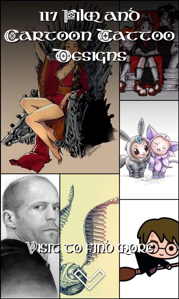 117 Film and Cartoon Tattoo Designs