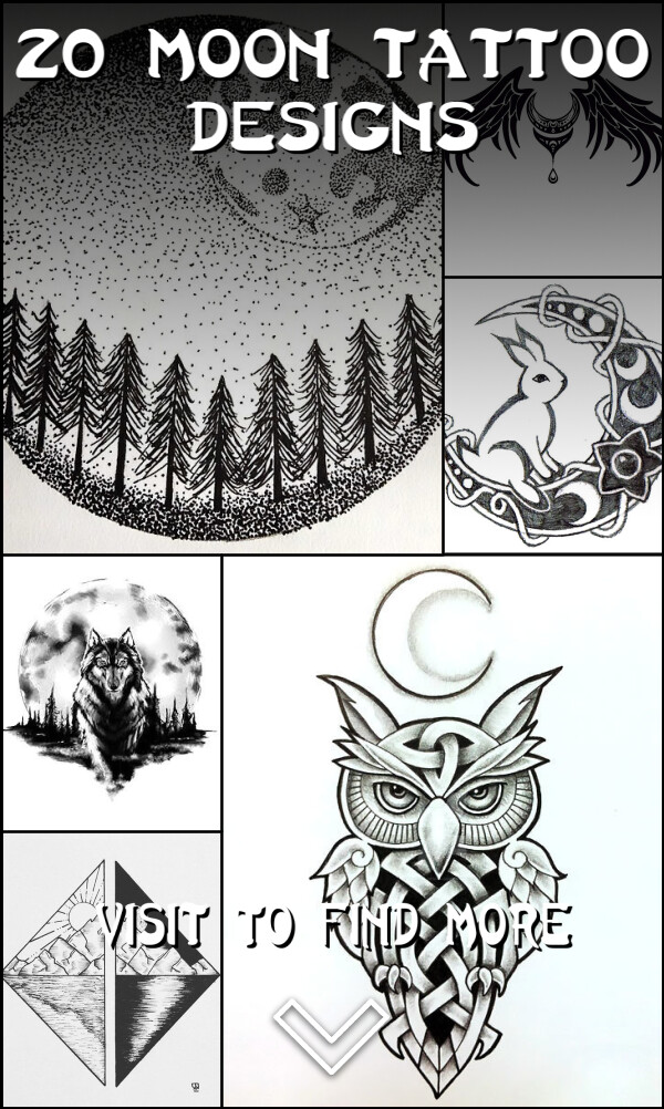 20 Moon Tattoo Designs