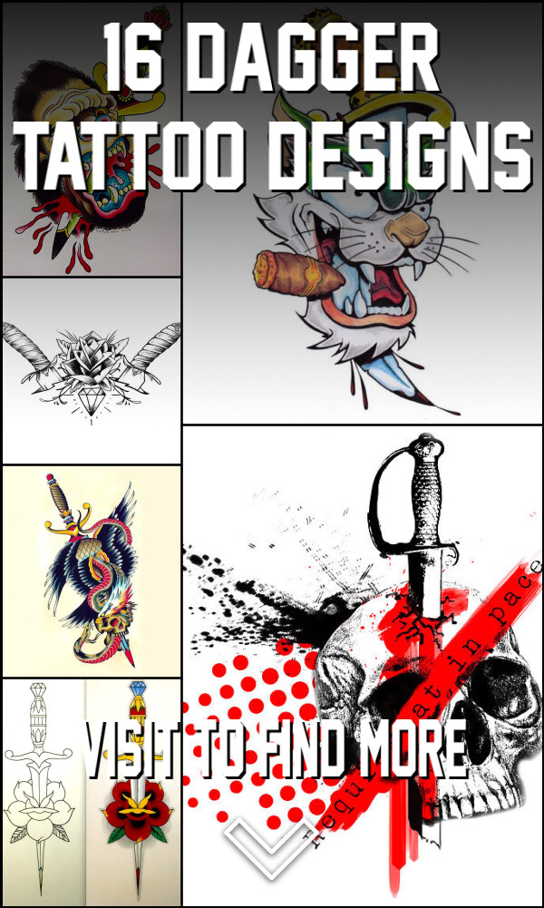 16 Dagger Tattoo Designs