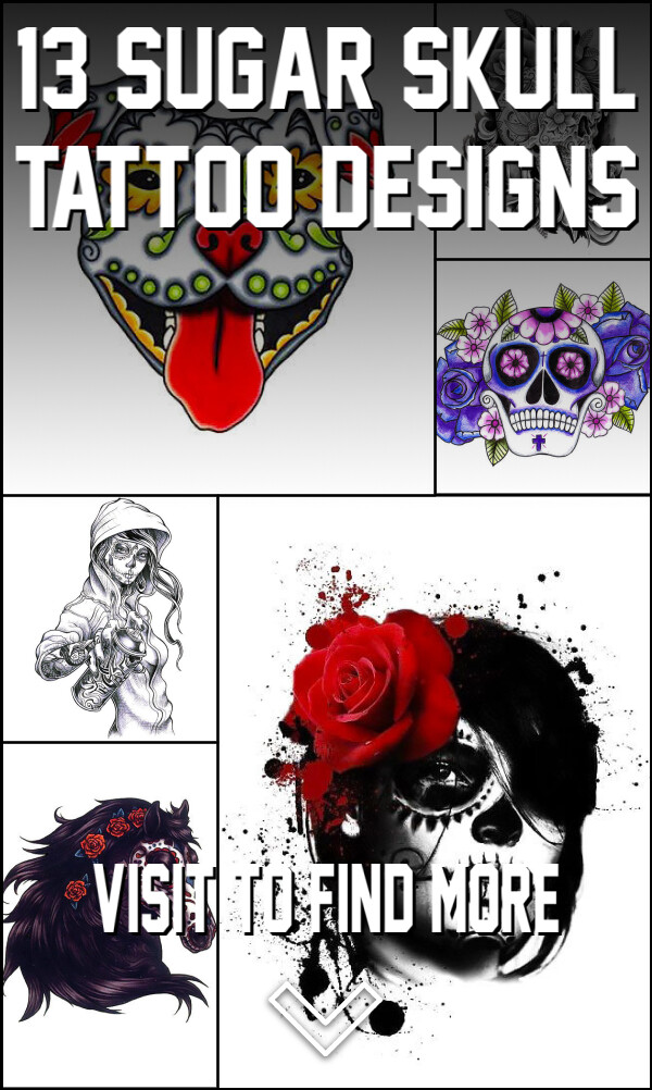 13 Sugar Skull Tattoo Designs