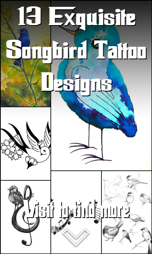 13 Exquisite Songbird Tattoo Designs