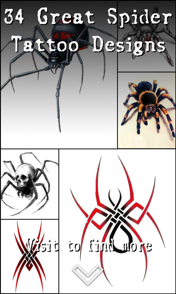 34 Great Spider Tattoo Designs