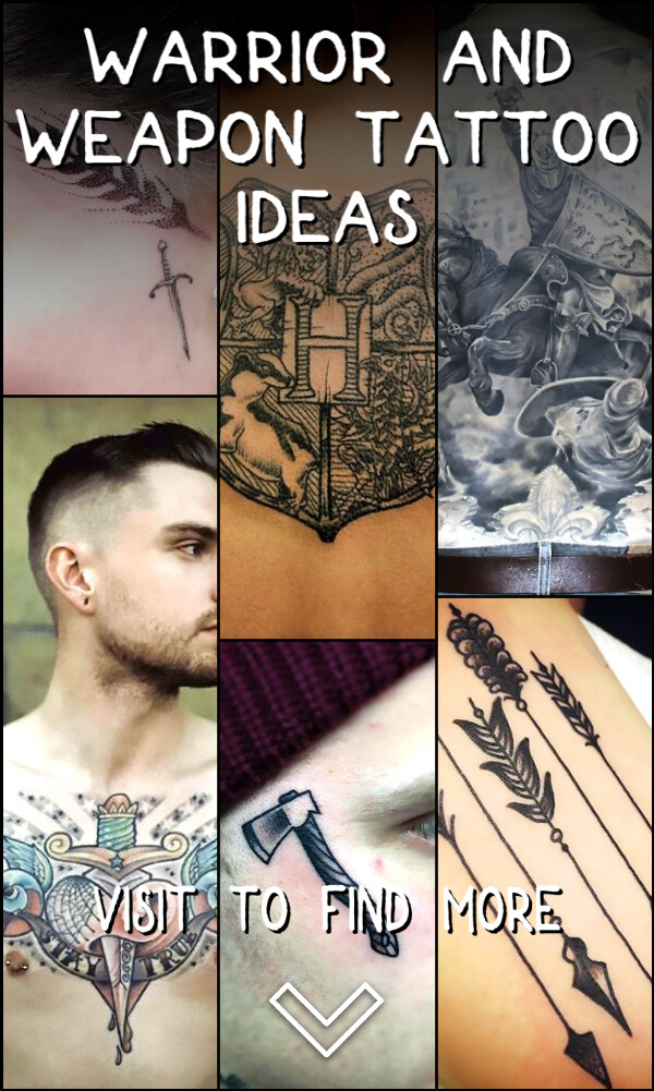 62 Warrior and Weapon Tattoo Ideas