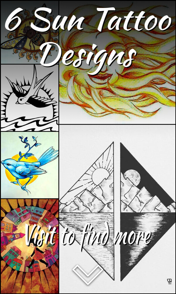 6 Sun Tattoo Designs